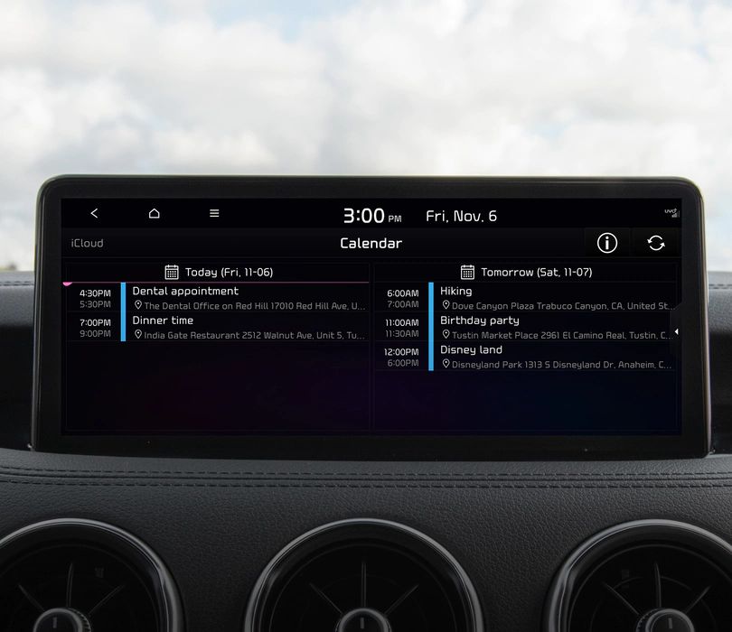 2022 Kia Stinger with calendar integration