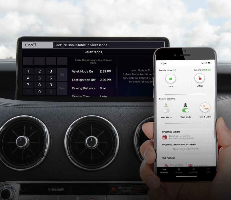 2022 Kia Stinger with valet mode