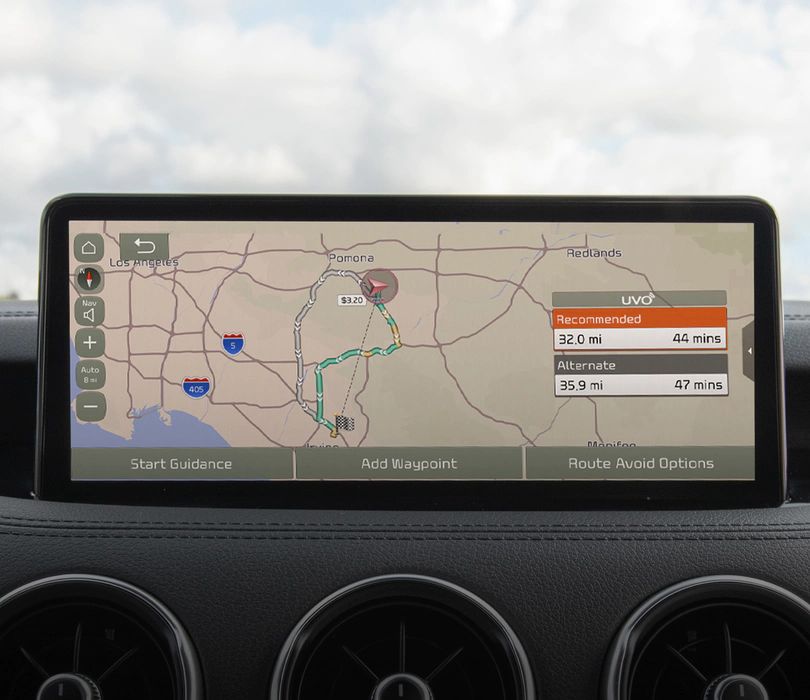 2022 Kia Stinger with connected routing