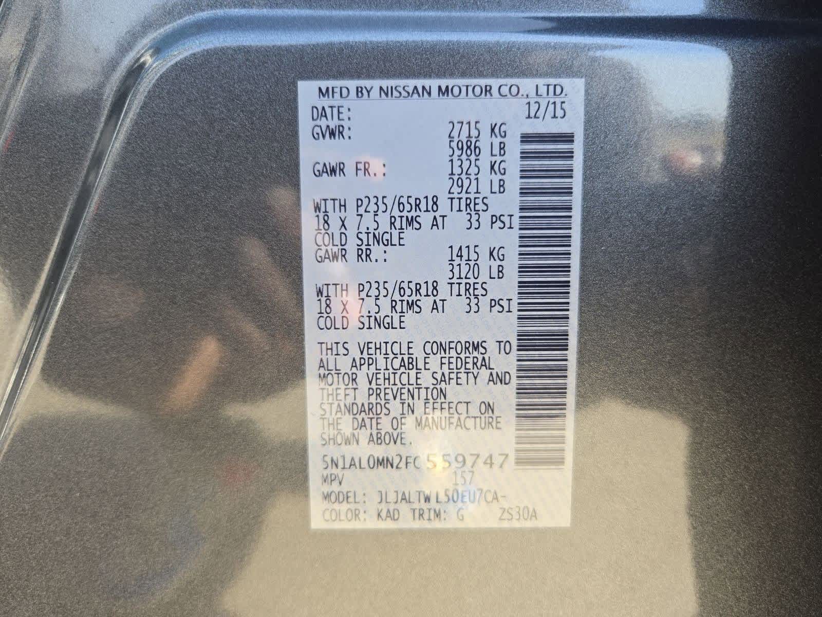 Thumbnail: 2015 INFINITI QX60 - 36