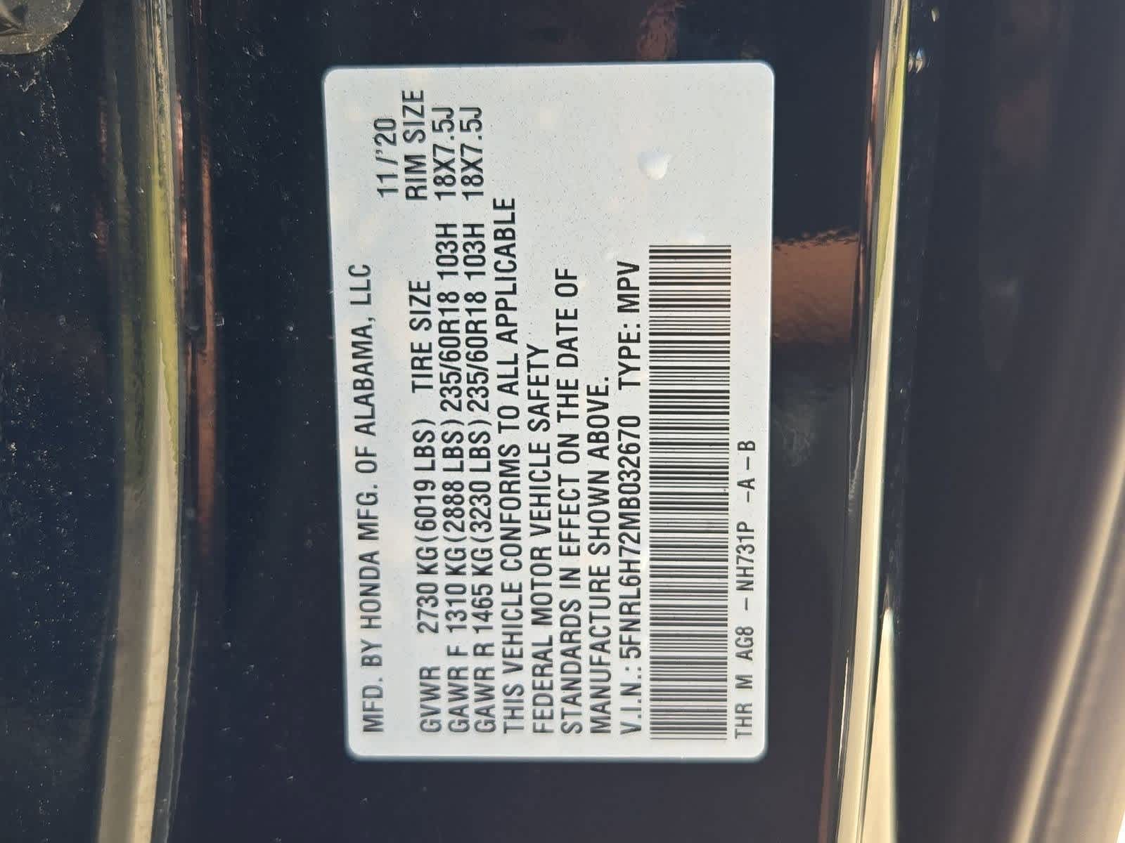 Thumbnail: 2021 Honda Odyssey - 37