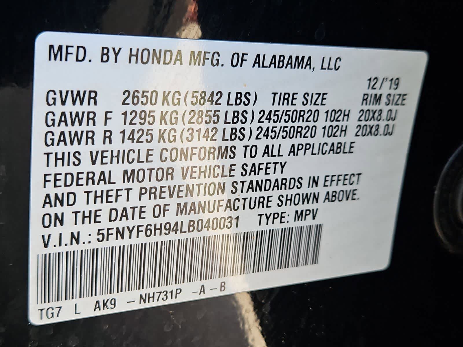 Thumbnail: 2020 Honda Pilot - 36