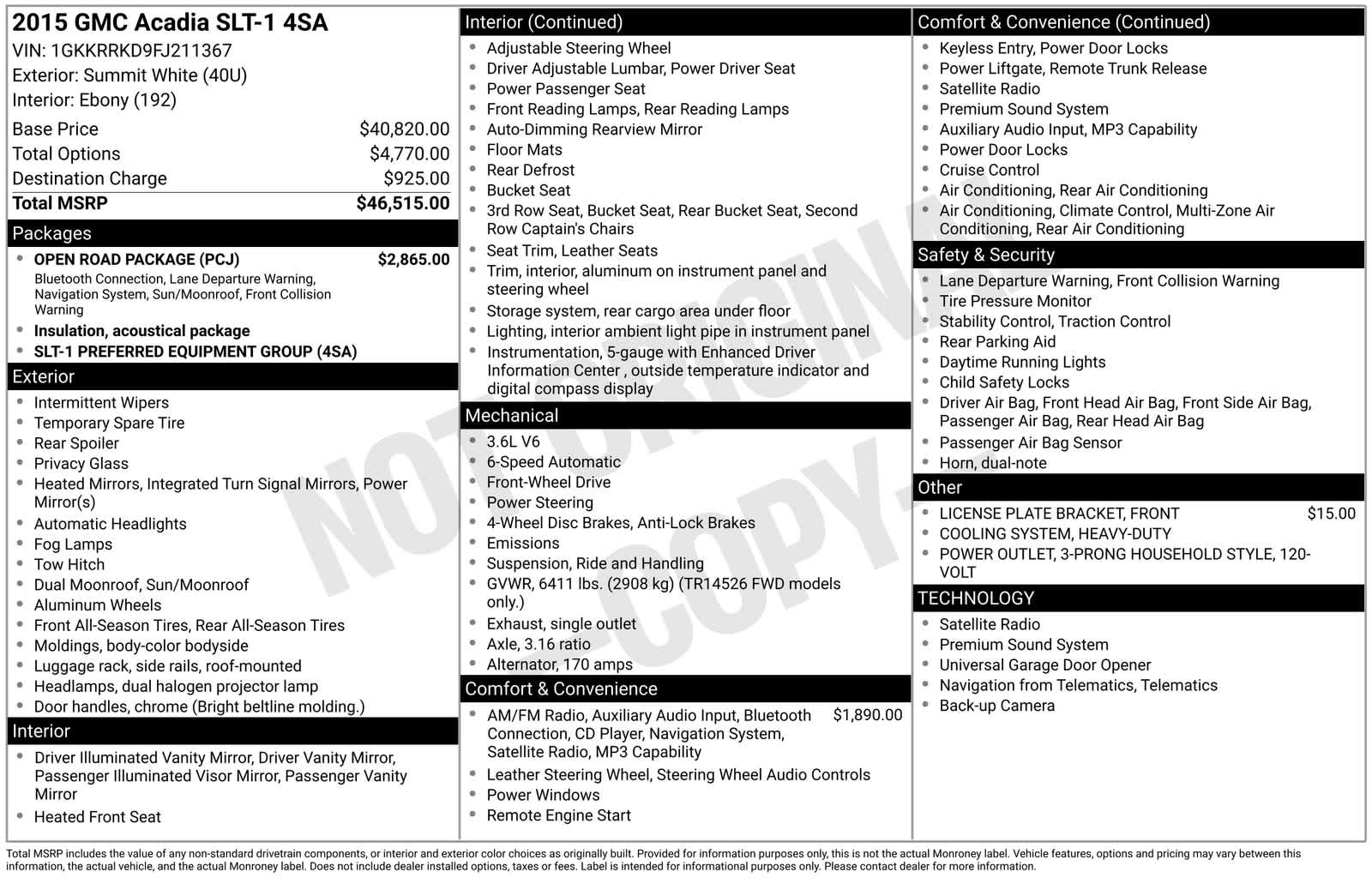 Thumbnail: 2015 GMC Acadia - 7