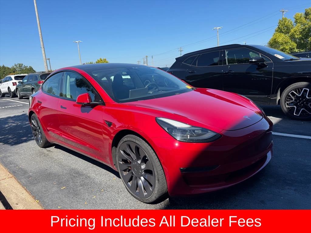 Used 2021 Tesla Model 3 Base with VIN 5YJ3E1ECXMF078302 for sale in Greenville, SC