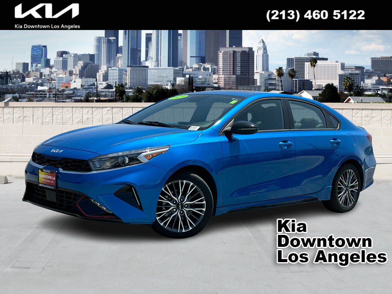 Sporty Blue 2023 Kia Forte Sedan Front-Wheel Drive Continuously Variable Transmission