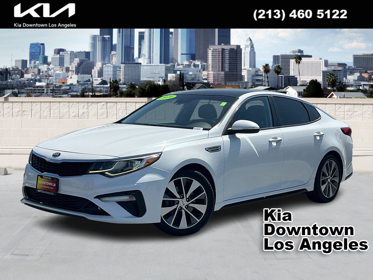 Snow White Pearl 2019 Kia Optima Sedan Front-Wheel Drive 6-Speed Automatic