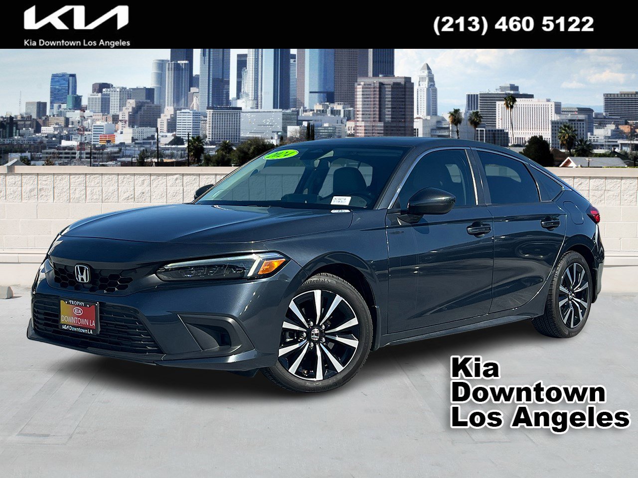 Gray 2024 Honda Civic Hatchback EX-L FWD Hatchback Front-Wheel Drive Continuously Variable Transmission