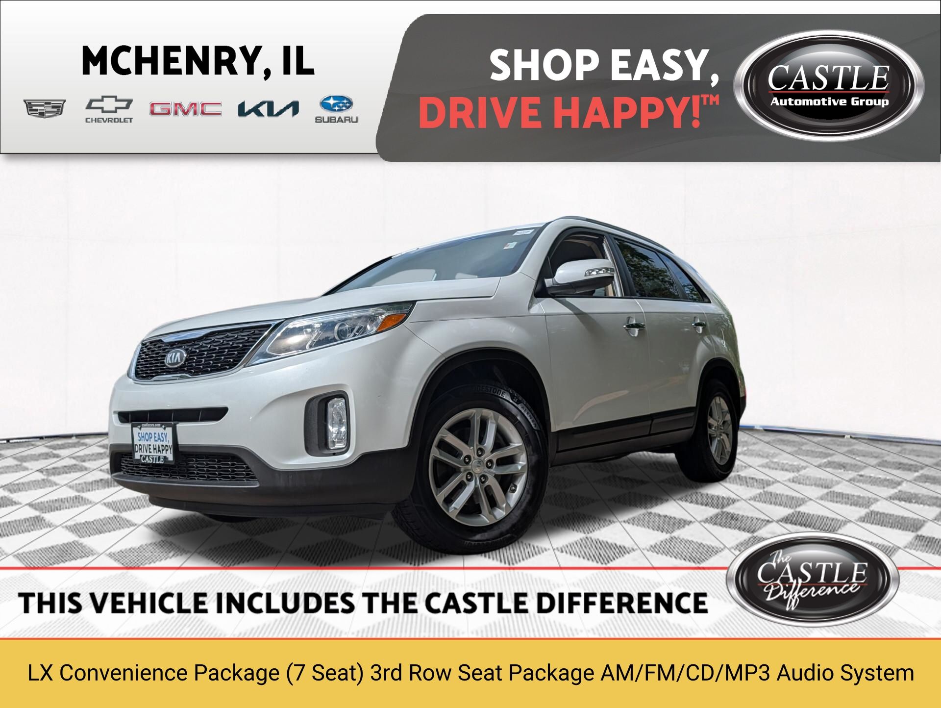 Used 2015 Kia Sorento LX with VIN 5XYKT4A63FG658067 for sale in McHenry, IL
