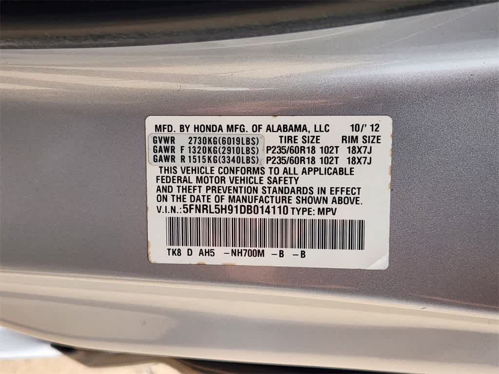 Thumbnail: 2013 Honda Odyssey - 36