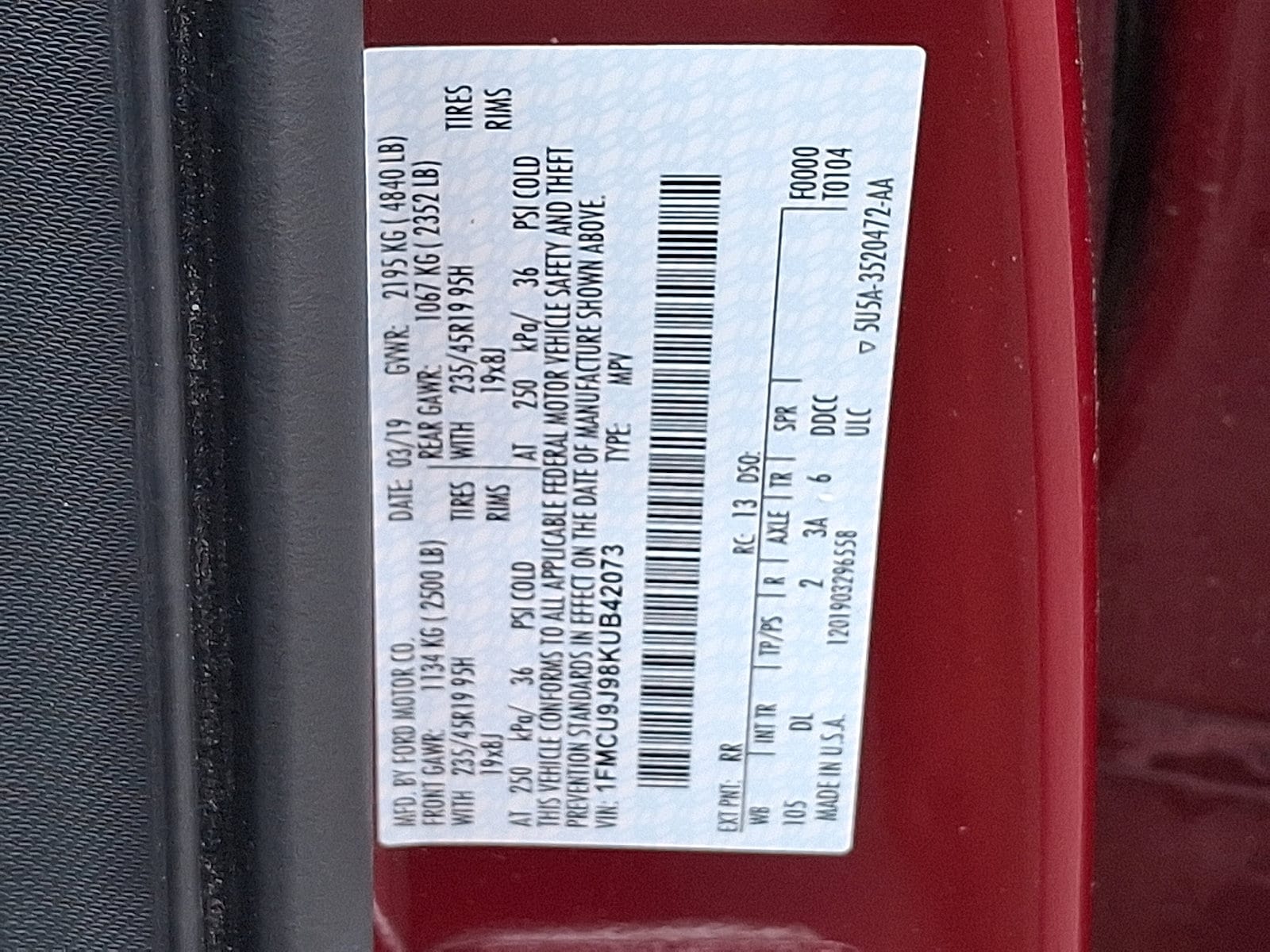 2019 Ford Escape Titanium - Photo 27