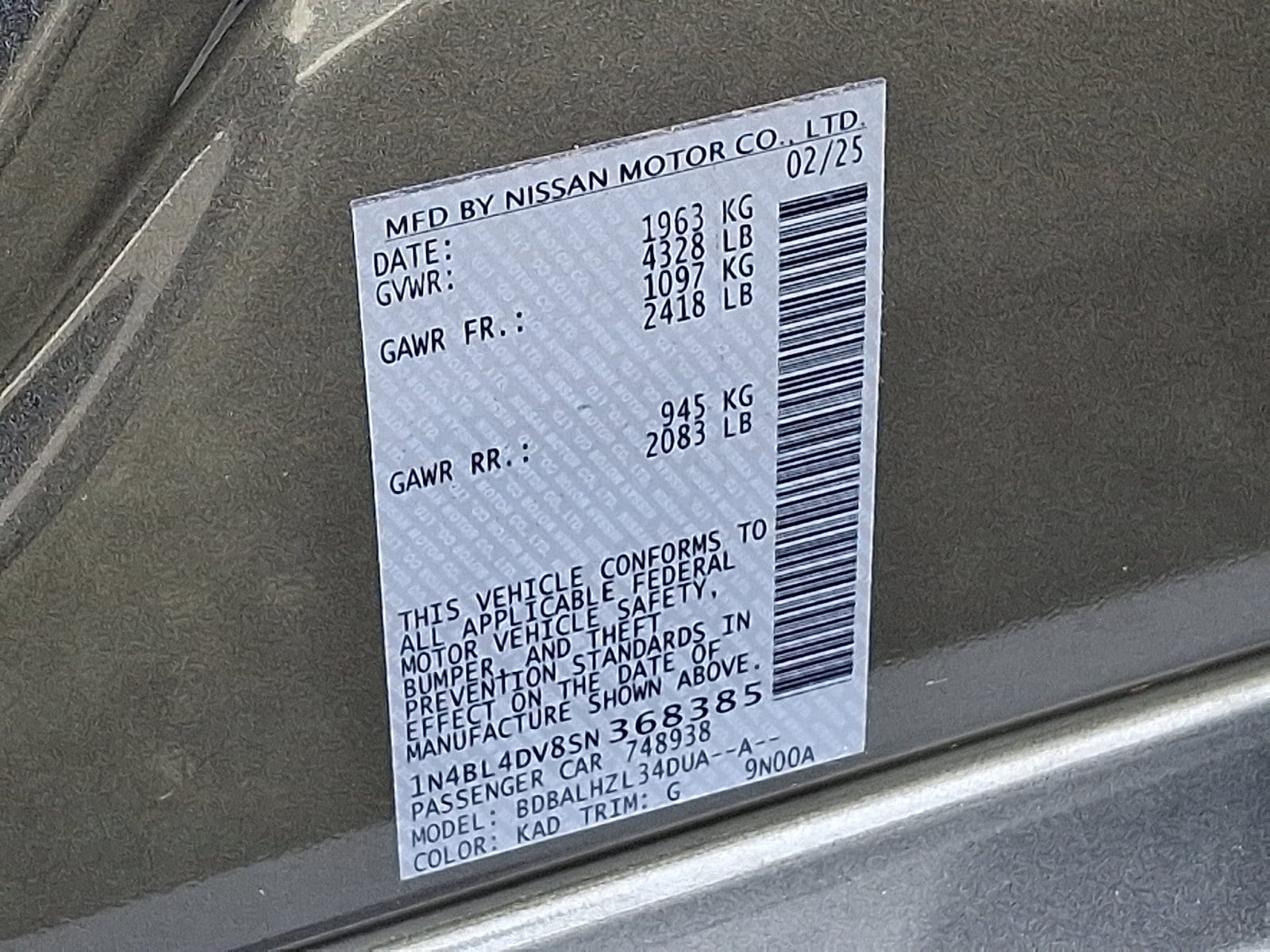 2025 Nissan Altima SV - Photo 27