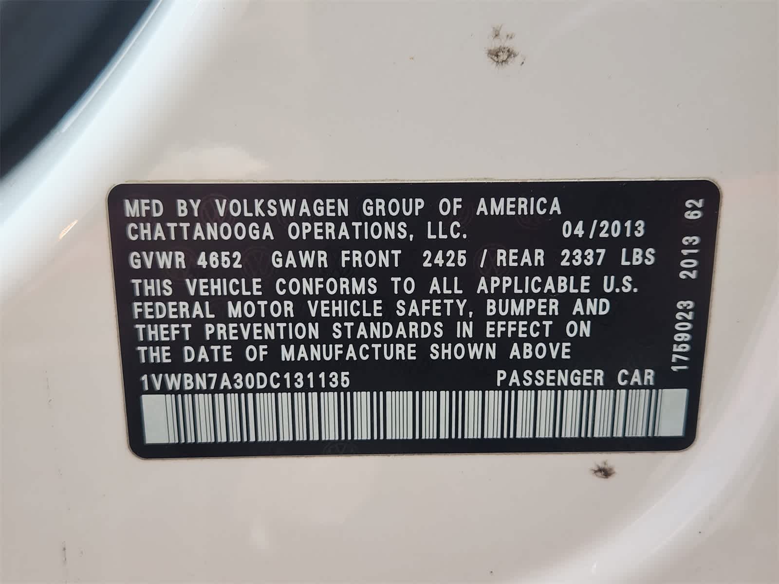 Thumbnail: 2013 Volkswagen Passat - 31