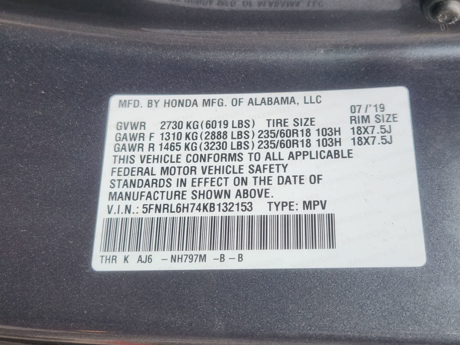 Thumbnail: 2019 Honda Odyssey - 33