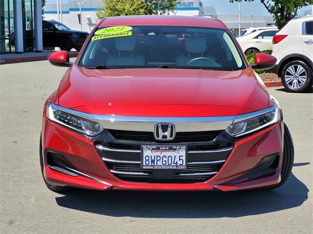 Used 2021 Honda Accord LX with VIN 1HGCV1F14MA065228 for sale in Stockton, CA