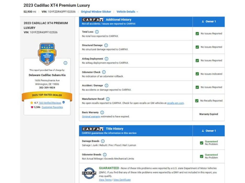 Certified 2023 CADILLAC XT4 Premium Luxury SUV