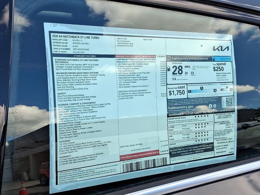 New 2026 Kia K4 Hatchback GT-Line Turbo Hatchback