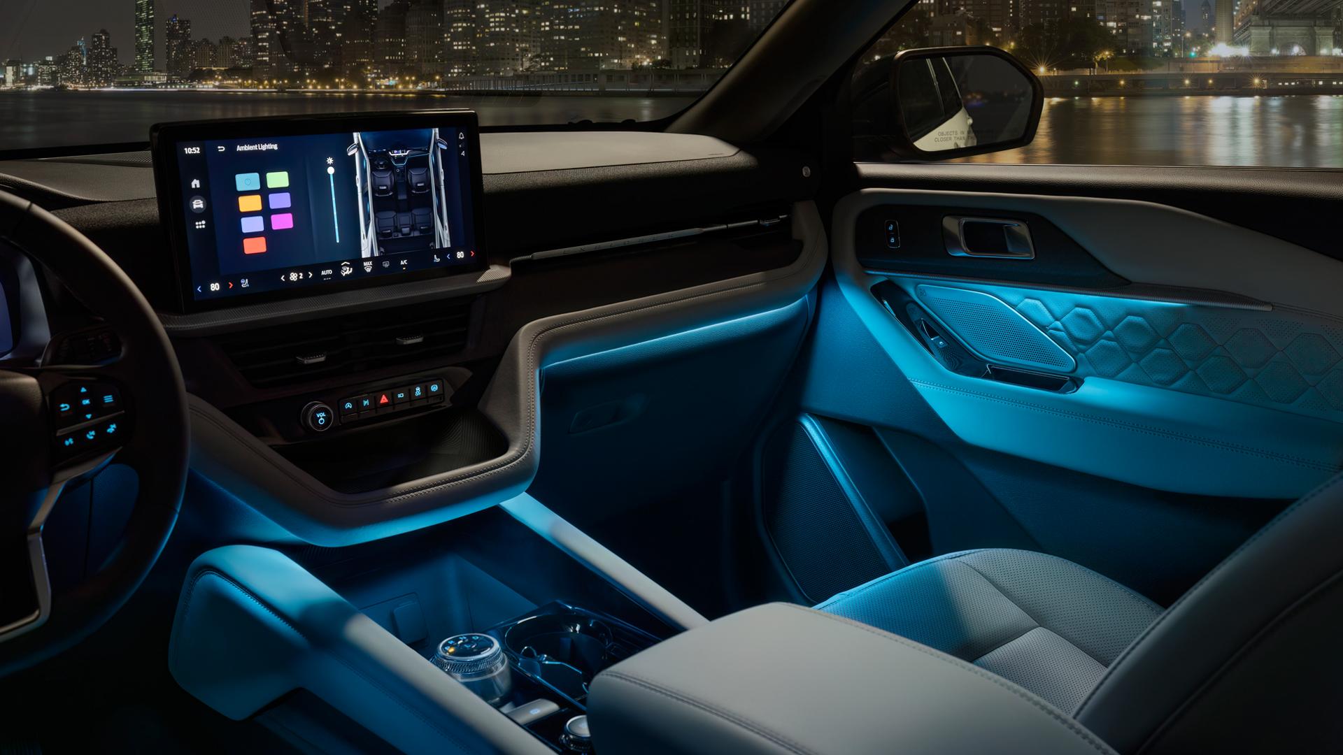 2027 Ford Explorer interior with 13.2 inch center display 2027 Ford Explorer interior with 13.2 inch center display