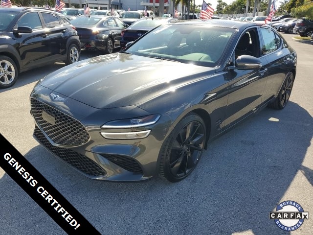 Certified 2023 GENESIS G70 Standard with VIN KMTG34TA8PU132722 for sale in Deerfield Beach, FL