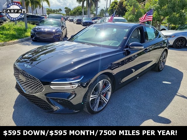 Certified 2024 GENESIS G70 Sport Advanced with VIN KMTG54SE1RU137309 for sale in Deerfield Beach, FL