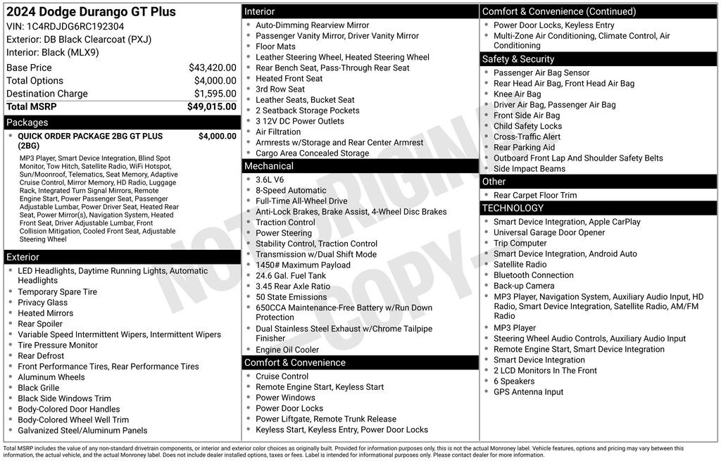Used 2024 Dodge Durango GT SUV