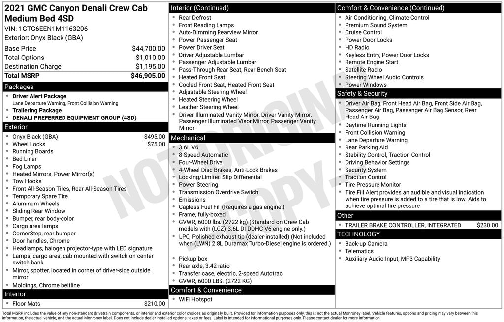Used 2021 GMC Canyon Denali Truck Crew Cab