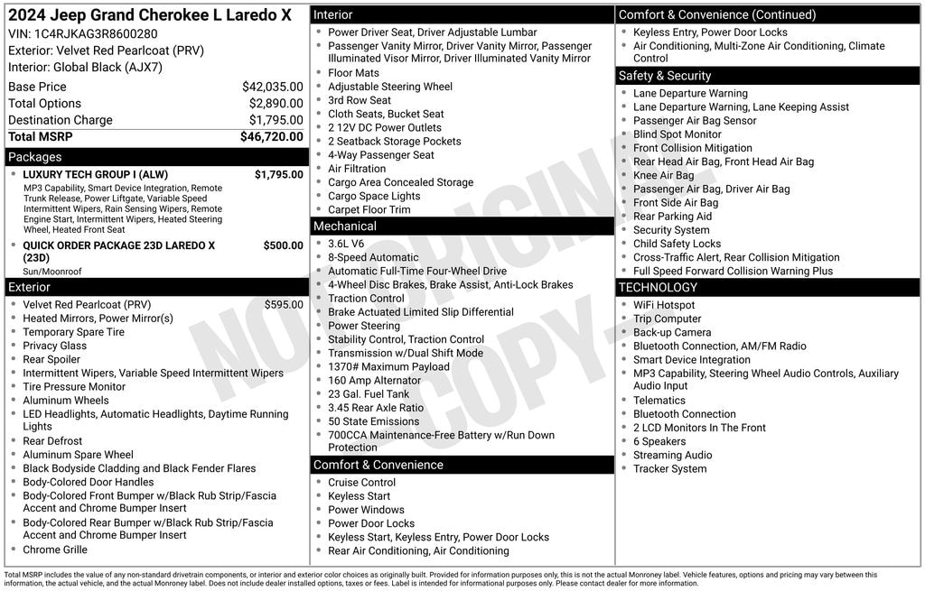Used 2024 Jeep Grand Cherokee L Laredo SUV