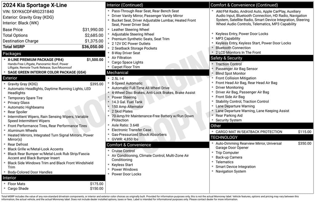 Certified 2024 Kia Sportage X-Line SUV