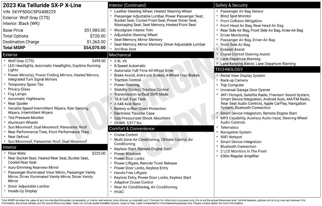 New 2023 Kia Telluride SX-Prestige X-Line SUV