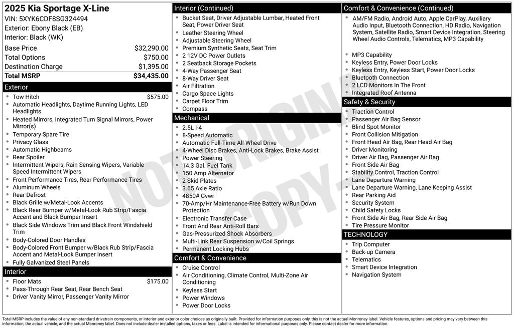 Certified 2025 Kia Sportage X-Line SUV