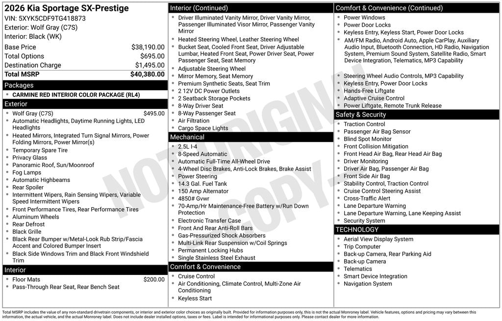 New 2026 Kia Sportage SX-Prestige SUV