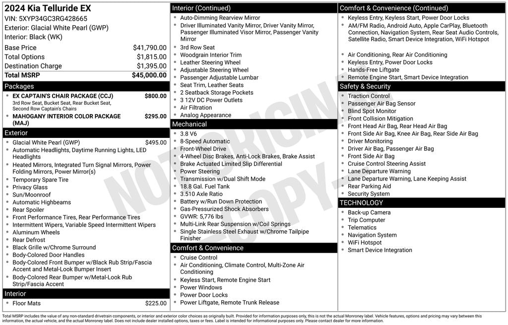 Certified 2024 Kia Telluride EX SUV