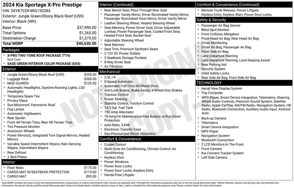 Certified 2024 Kia Sportage X-Pro Prestige SUV