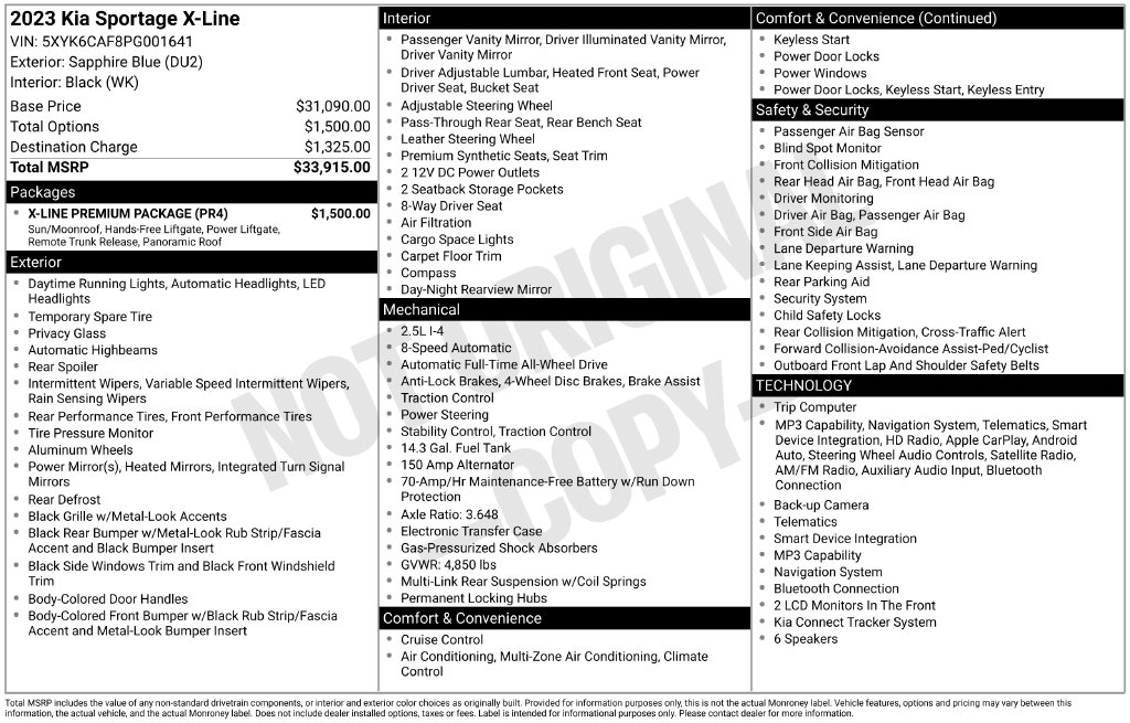 Certified 2023 Kia Sportage X-Line SUV