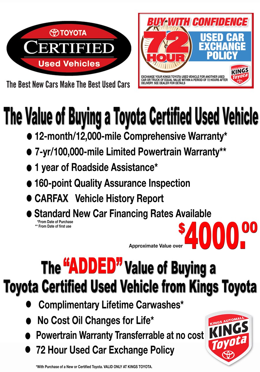 Value of Buying a Toyota Certified Vehicle