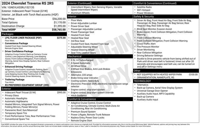2024 Chevrolet Traverse RS - Photo 29