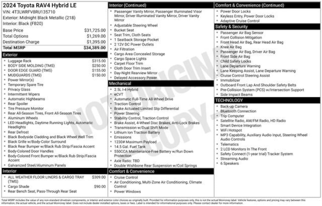 Used 2024 Toyota RAV4 Hybrid Hybrid LE SUV