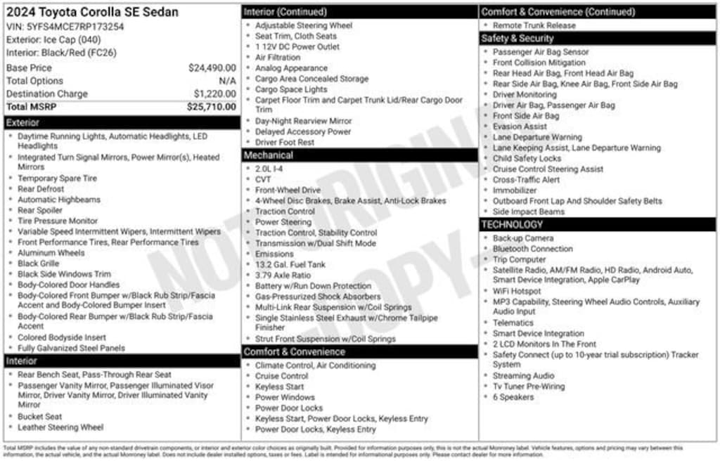 Certified 2024 Toyota Corolla SE Sedan