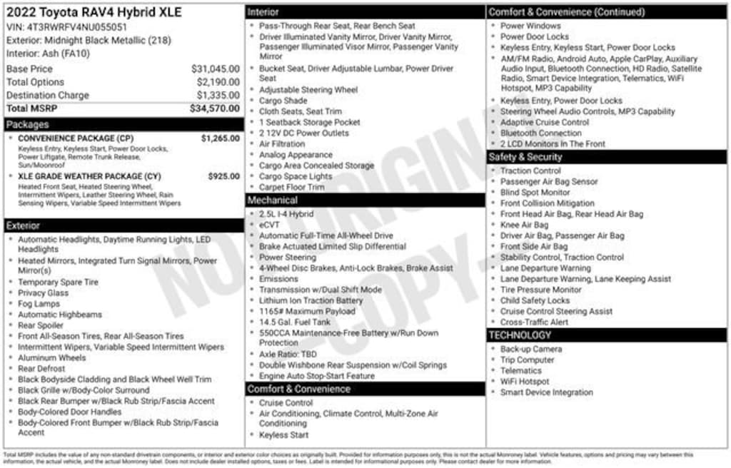 Used 2022 Toyota RAV4 Hybrid Hybrid XLE SUV