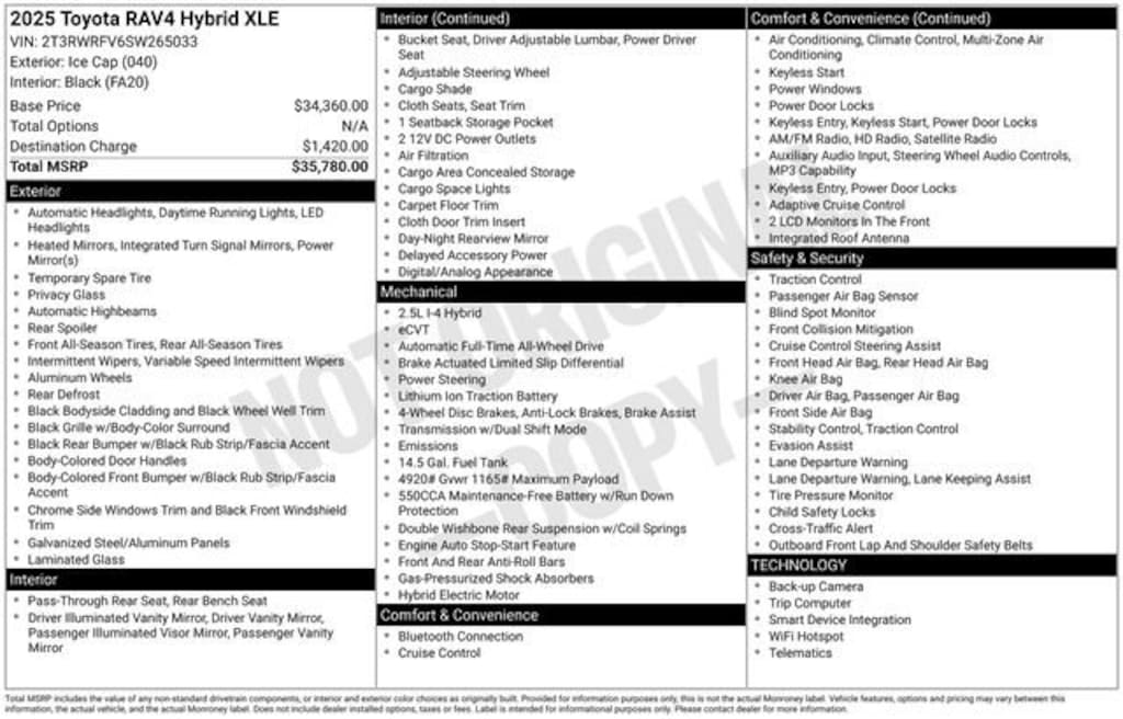 Used 2025 Toyota RAV4 Hybrid Hybrid XLE SUV