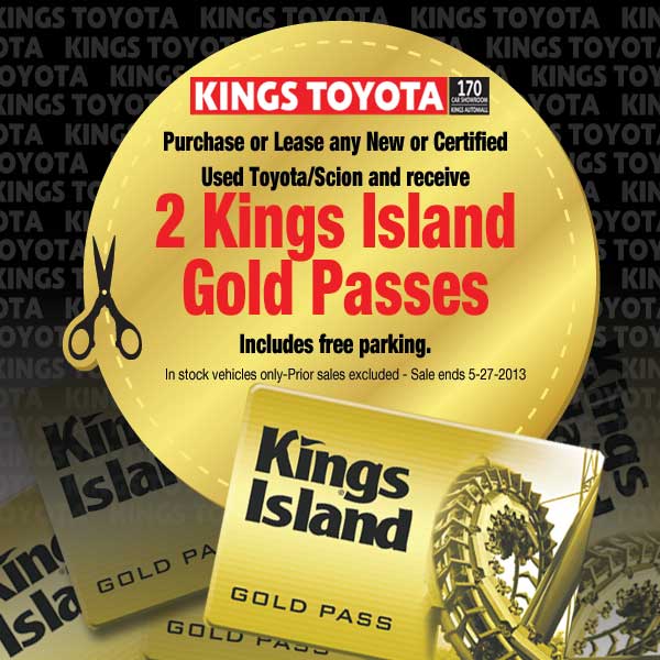 Kings Toyota Kings Island Gold Pass Sale Kings Toyota