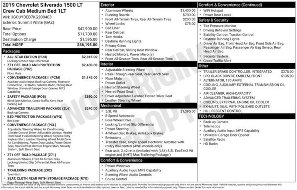 Used 2019 Chevrolet Silverado 1500 LT Truck Crew Cab