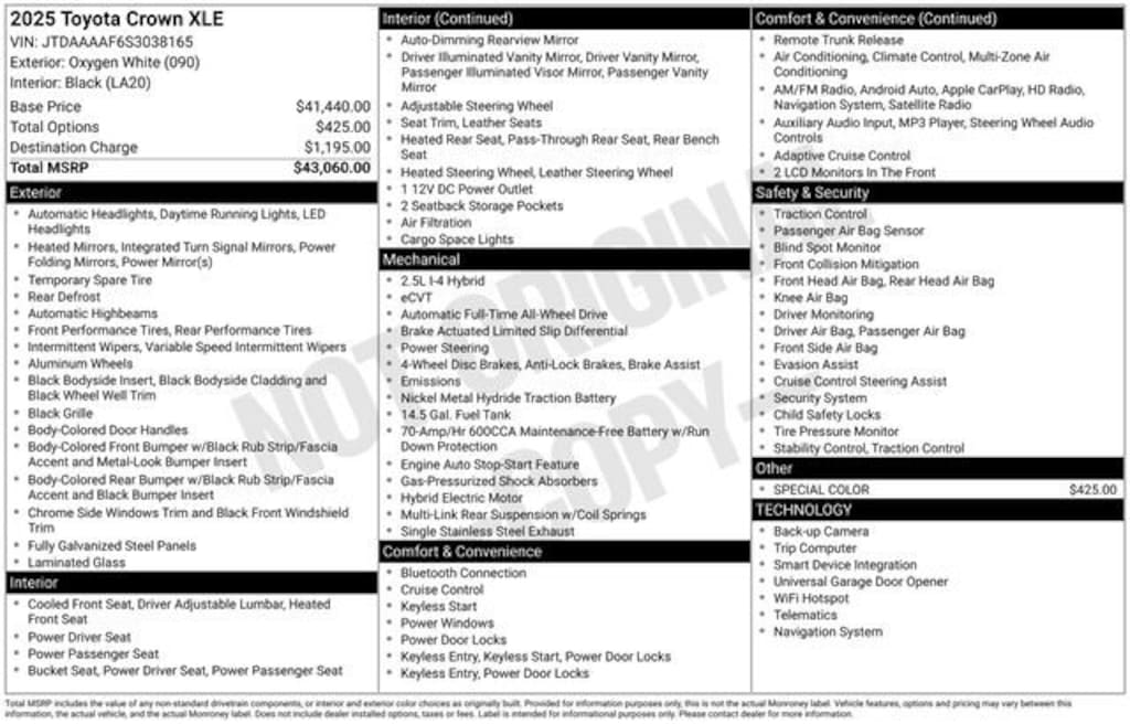 Used 2025 Toyota Crown XLE Sedan