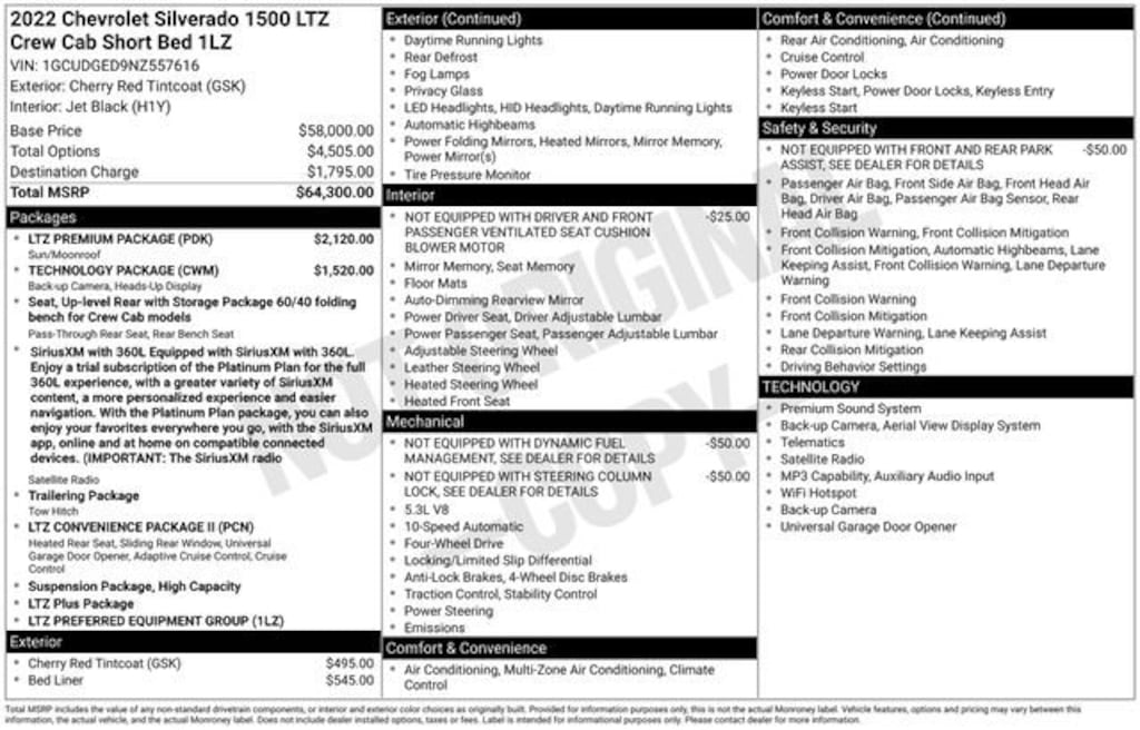 Used 2022 Chevrolet Silverado 1500 LTZ Truck Crew Cab