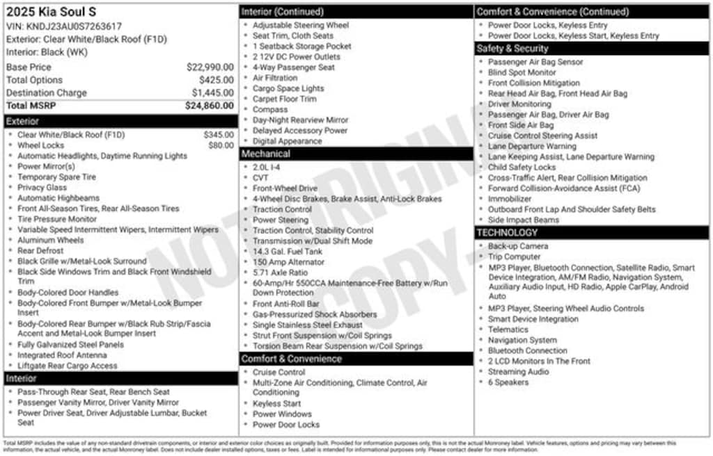 Used 2025 Kia Soul Hatchback