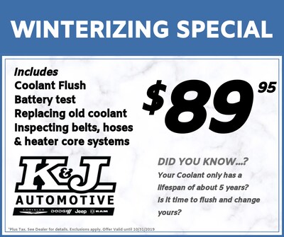 Winterizing Service Special Winterizing Service Special