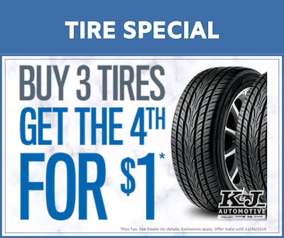 BUY 3 TIRES, GET THE 4th FOR $1 BUY 3 TIRES, GET THE 4th FOR $1