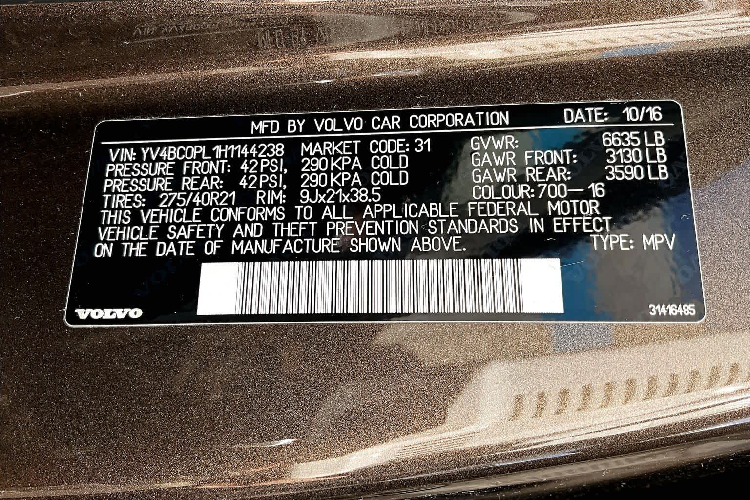 Thumbnail: 2017 Volvo XC90 - 20