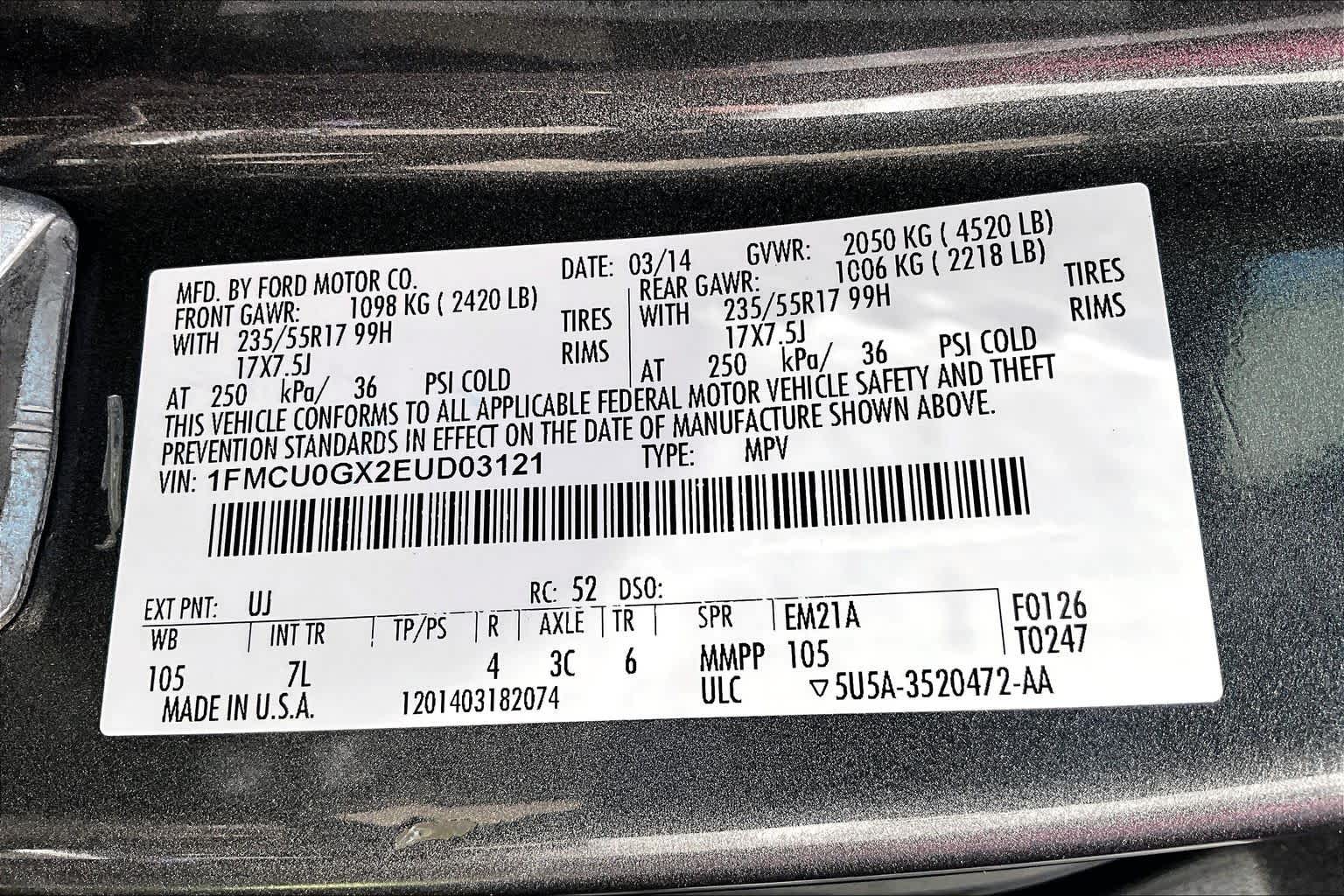 Thumbnail: 2014 Ford Escape - 20