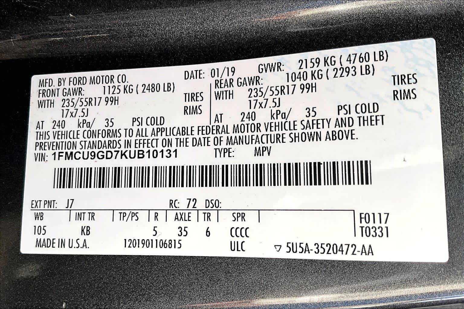 Thumbnail: 2019 Ford Escape - 20