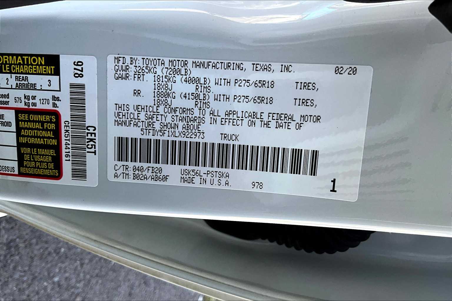 Thumbnail: 2020 Toyota Tundra - 20